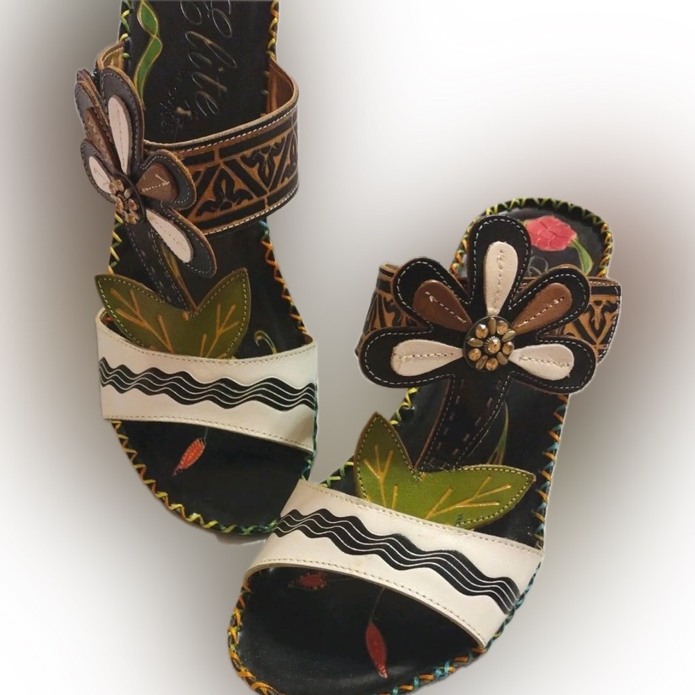 Elite By Corkys Pacific Leather Slip On Mules